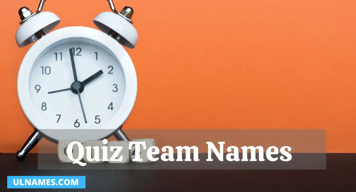 Quiz Team Names 